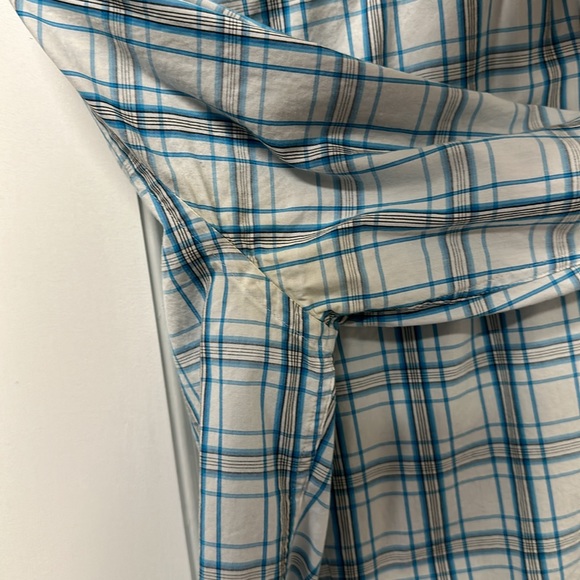 Express Plaid Blue Button Up - Picture 5 of 6
